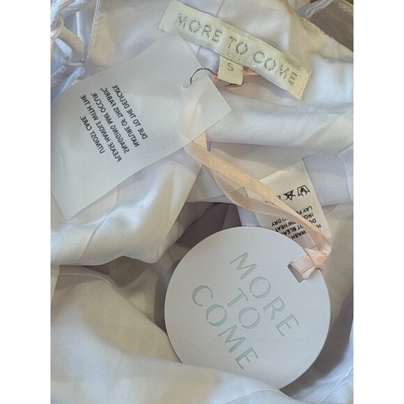 MORE TO COME Helena Top in White Small New Womens Eyelet Sleeveless Tank - Picture 7 of 9